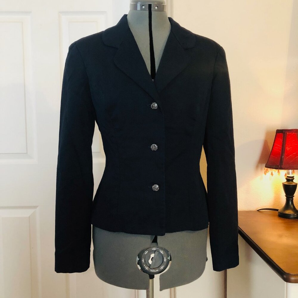 Handmade Tailored Deep Navy Blazer, ~6-8